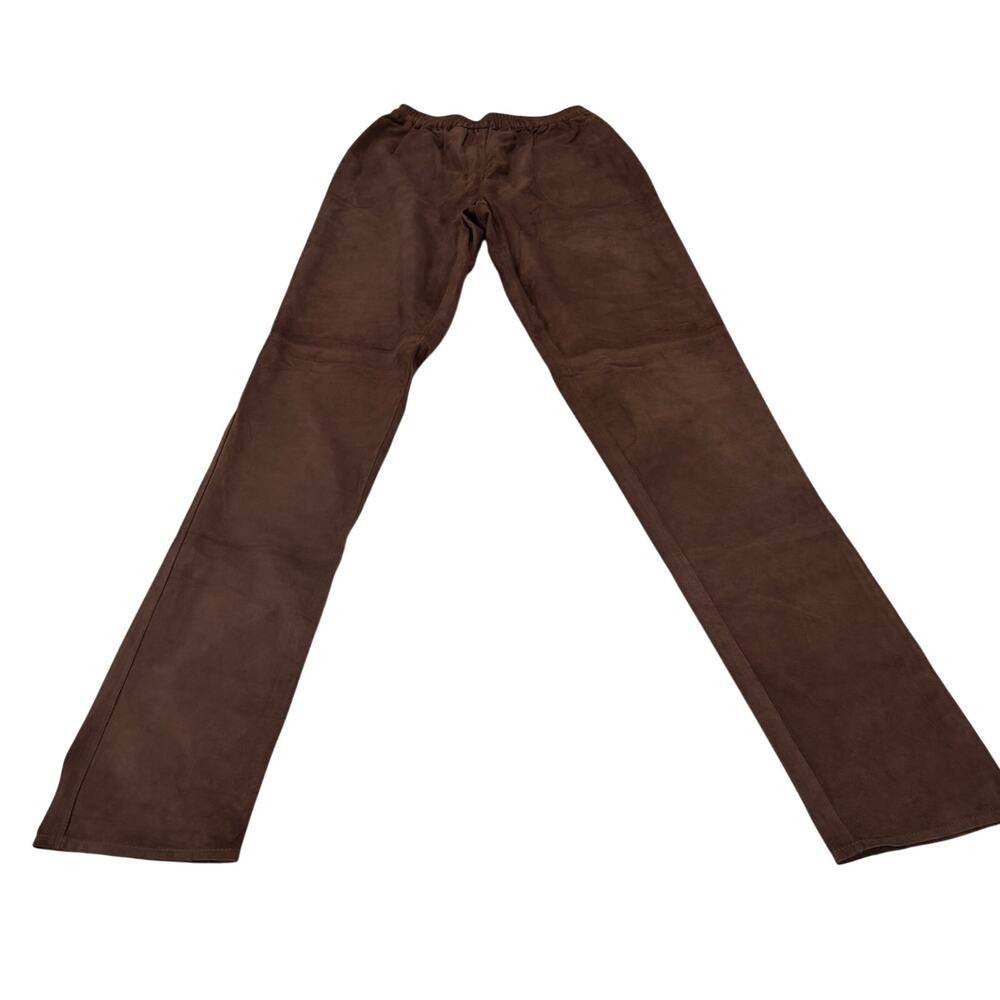 MICHAEL KORS Collection Women's Brown Suede Pull-On Pants Size 2 Italy